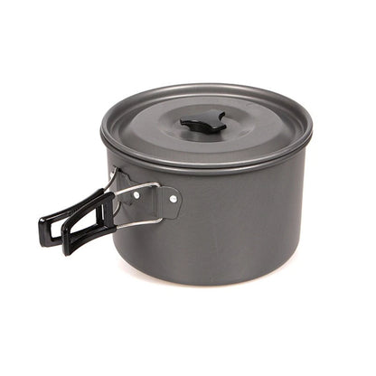 Camping Cooking Set, Outdoor Kitchenware Set, Aluminum Portable Tableware Kitchenware POTS Bowls Kettles Hiking Picnic Equipment