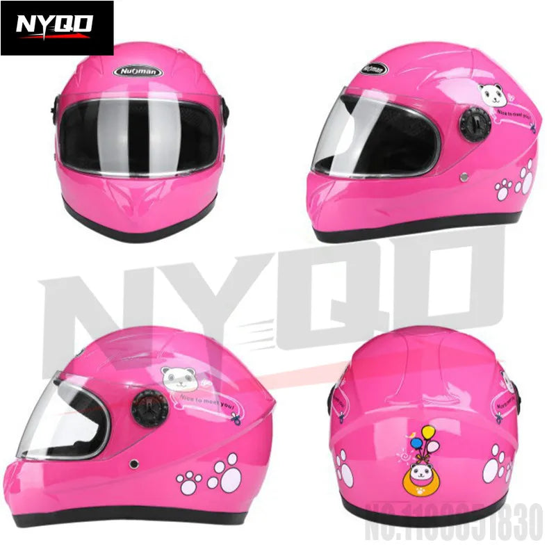Children's helmets, child safety helmets electric vehicle helmets autumn winter boy and girls warm cartoon  helmets casco moto