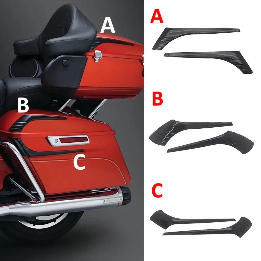 New Motorcycle Accessory Decorate Tri-Line Saddlebag Hinge Cover FOR Road Kings Electra Street Glides 2014-2020