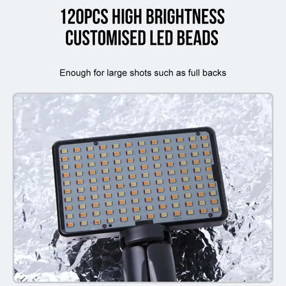 Professional Tattoo Fill Light with 120 LED Beads Reduce Reflected Light of Tattoos 52mm CPL Lens Filter Compatible any Phone