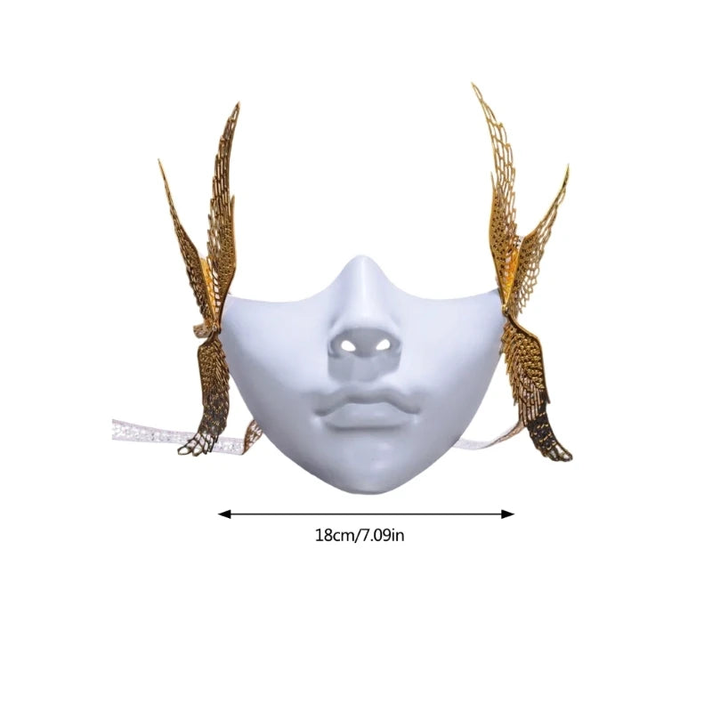 Unisex Masquerade Mask Beauty Mask Cosplay Mask Mechanical Half Face Mask for Carnival Halloween Dress up Party Mask