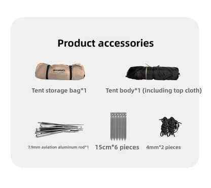 MOUNTAINHIKER Nwe Single Camp Bed Tent Outdoor Waterproof Rainproof Multi-purpose Leisure Camping Tent for Hiking And Travel