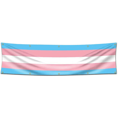 Transgender Trans Pride Flag 2x8ft Flying Banner 60x240cm Printing Design All Styles And Logos 100D Polyester Decoration