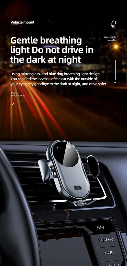 Wireless Charger Car Mount for Air Vent Mount Car Phone Holder Rotating Intelligent Infrared Fast Wireless Charging Charger