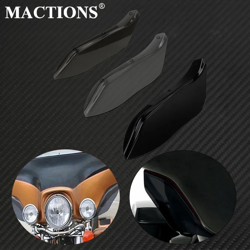 Motorcycle Batwing Air Deflector Fairing Side Windshield Plastic For Harley Touring Street Glide Road King Electra FLHX  96-2013