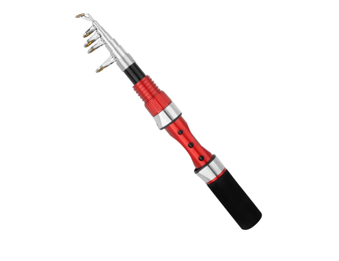 1.15m Portable Mini Telescopic Short Spinning Fishing Pole Pocket Travel Fishing Rod For Saltwater Freshwater Fishing Accessorie