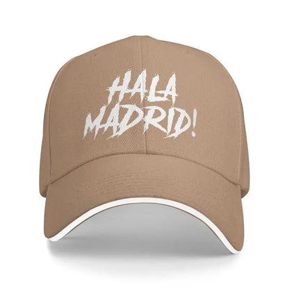 Hala Madrid Letters Print Sandwich Baseball Cap Unisex Casual Sun Bucket Cap Men Adjustable Snapback Hat Golf Hats