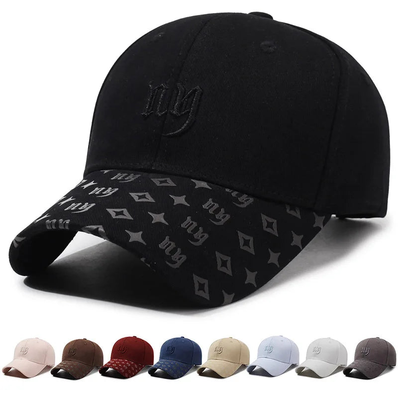 New Embroidered Letter Sports Baseball Hat Men Women Cotton Snapback Caps Outdoor Casual Sun Protection Dad Hats Tide
