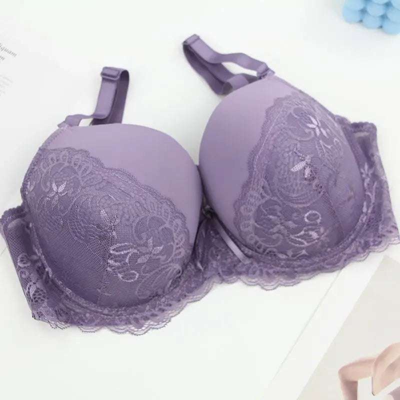 2024 New Sexy Lace Bow Bras For Women Push Up 34/75 36/80 38/85 40/90 42/95 44/100 BCDE Cup Undrwear Plus Size Linger