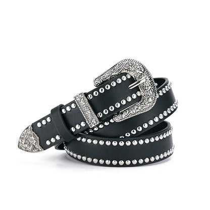 New Fashion New Bronze Bullet Belt Metal Belt Men And Women Punk Hardware Jeans Belt Y2K Belt Designer Belt Women's Belt