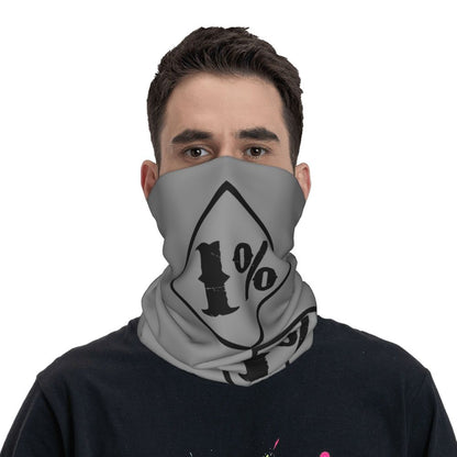 Custom 1 Percenter Essential Sons Bandana Neck Gaiter for Ski Camping Men Women Wrap Scarf TV Show Anarchy Headband Warmer
