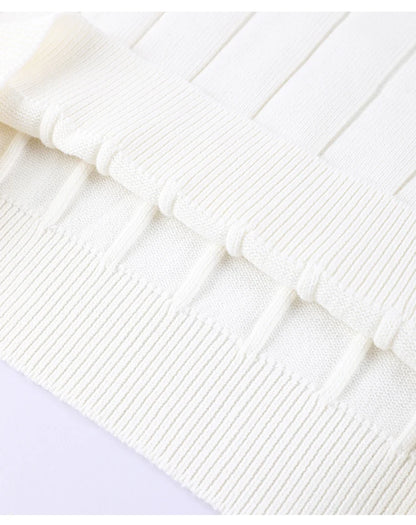 BY4521246 Women's Luxurious V-Neck Long Sleeve Sweater 100% Cotton Casual Knitted Pullover Fall Winter 2025