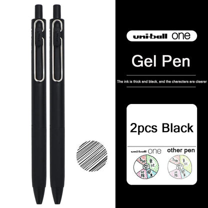uni-ball one Mitsubishi Limted Gel Pen,Black/Red/Blue/Navy Blue Core Black Technology Signing Canetas for homework,test,meeting