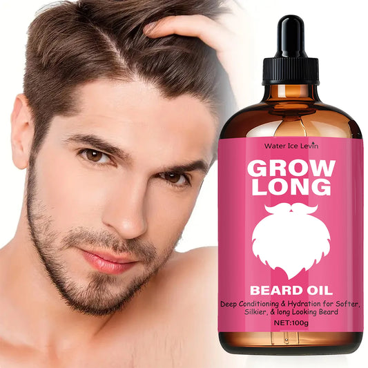 Beard Conditioning Oil 100g, with Keratin & Caffeine, Softens and Styles Beard, Daily Hydration for a Fuller Look, Fast Shipping