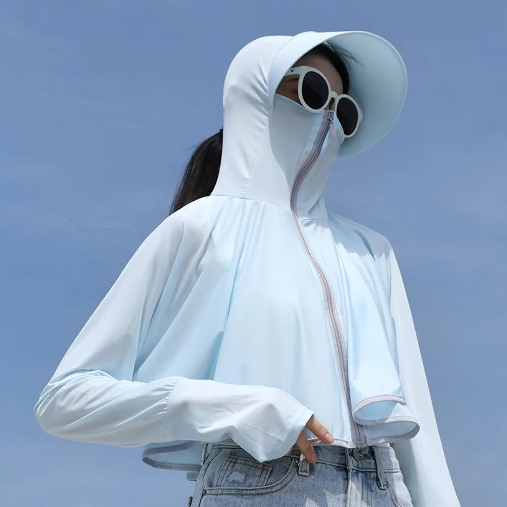 Summer Female Sun Protection Clothing UV Protection Long Sleeve Ladies Cloak Quick Dry Clothing Thin Jackets