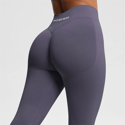 2026 Bum Shaping Leggings Women Seamless Sports Yoga Pants Low Ribbed Band Gym clothes Fitness Workout Scrunch Butt Tight
