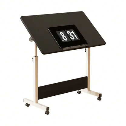 Foldable Standing Desk with Wheels – Compact Fixed-Height Table for Home Office & Small Spaces