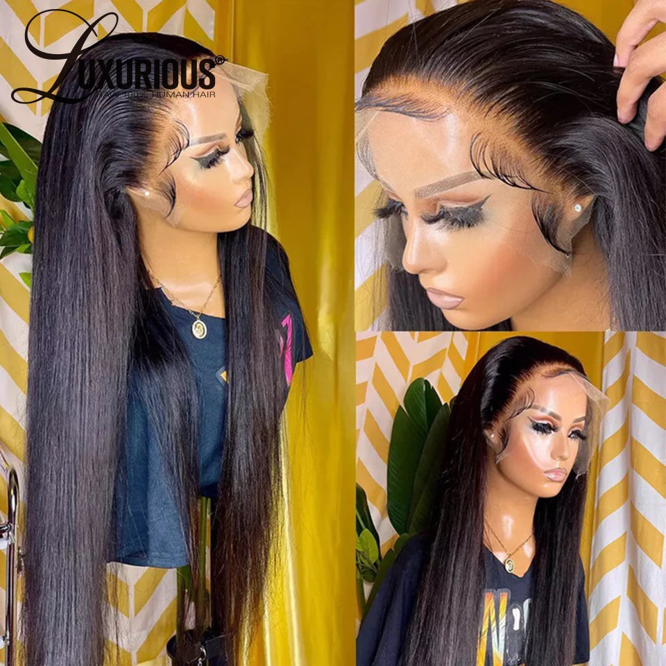 360 Lace Front Human Hair Wigs For Saudi Arabia Client DHL Shipping Bone Straight Full Lace Human Hair Pre Plucked 150% Density