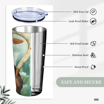 Moana and Pua Cartoon Movie Insulated Tumbler with Straws Stainless Steel Coffee Mugs Double Wall Car Bottle Cups 20oz