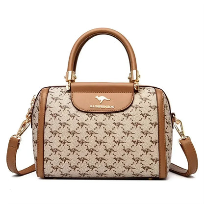 Luxury Handbag Fashion Print Large Capacity Soft Leather Women Shoulder Crossbody Bag Leisure Designer Ladies Purses and Handbag