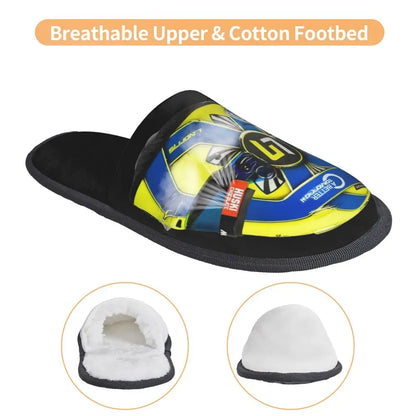 Custom British Lando Norris Racing Driver Guest Slippers for Spa Women House Slipper
