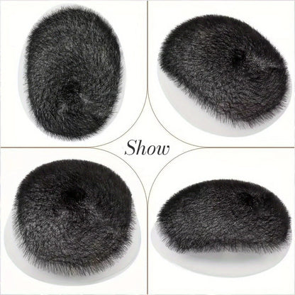 Short Buzz Cut Hair Piece for Man 100% Human Hair Hair Toupee Breathable and Invisible PU Base Biomimetic Scalp Hair Replacement