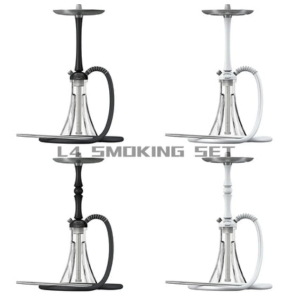 MattPear Simple Hookah Shisha Set 304 Stainless Steel 56cm single tube Large Hookah Shisha Set With Bottle