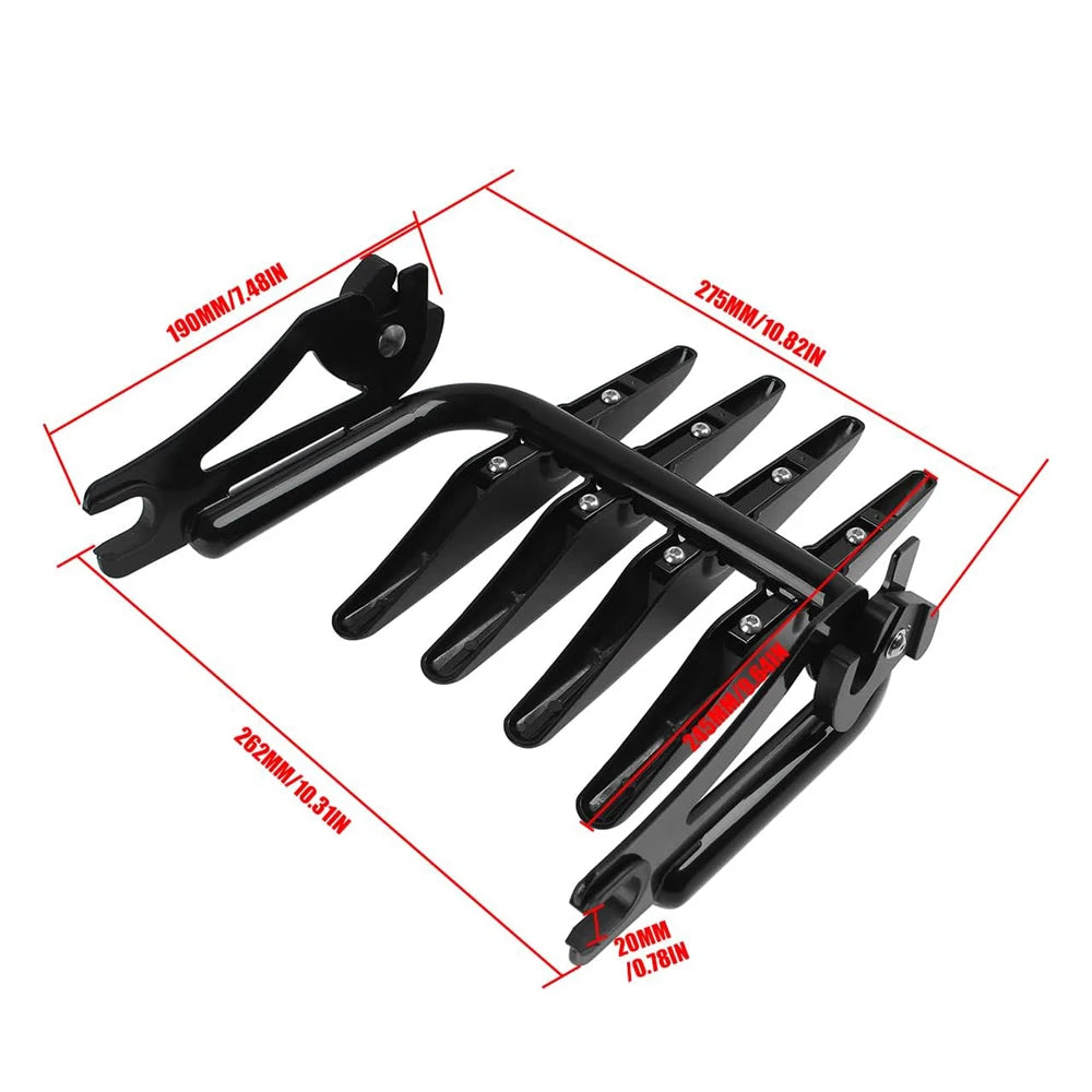 Black Stealth Luggage Rack for Harley Electra Street Glide Road King FLHX FLHT Ultra Limited 2009-2024 Motorcycle Accessories