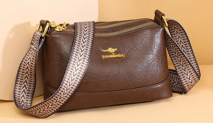 100% Cow Leather High Quality Handbag Purse Women Bag Trend Luxury Designer Shoulder Crossbody Sac Ladies Branded Fashion Totes