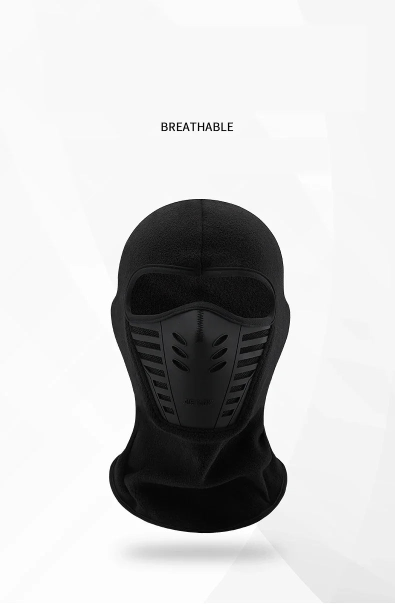 Motorcycle Mask Fleece Thermal Neck Full Face Mask Keep Warm Riding Balaclava Biker Ski Winter Windproof Dustproof Face Shield