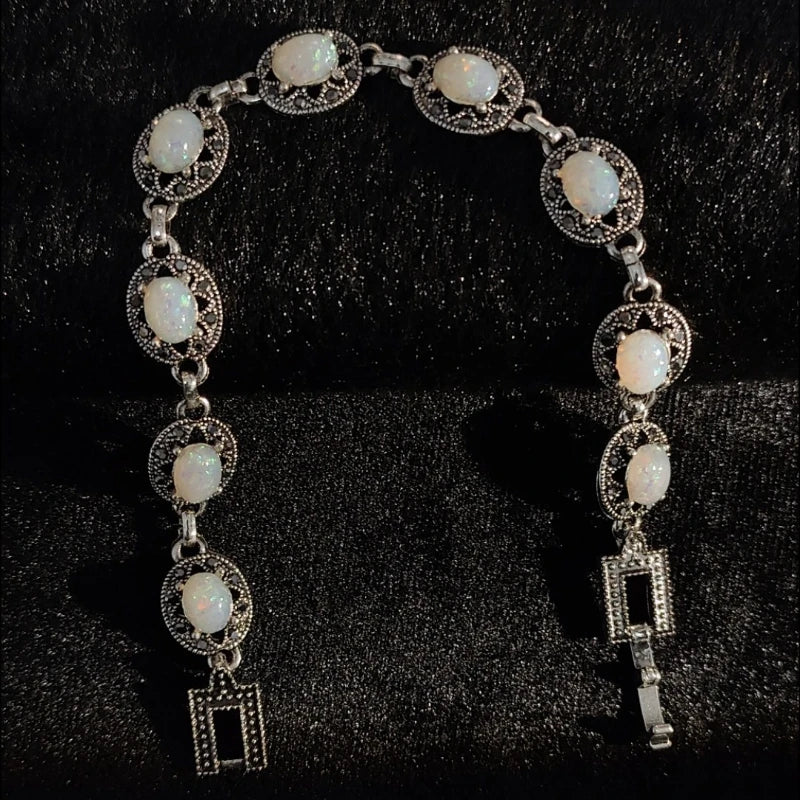 Natural Synthetic Oval Moonstone Adjustabl Bracelet Woman Man Wealthy Jewelry Luxury Elegant Romantic Simple Fine Jewelry Gifts