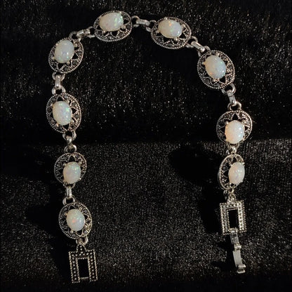 Natural Synthetic Oval Moonstone Adjustabl Bracelet Woman Man Wealthy Jewelry Luxury Elegant Romantic Simple Fine Jewelry Gifts