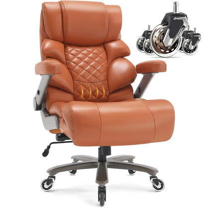 700lbs Big and Tall Office Chair-Large Computer Chair with Adjustable Lumbar Support 3D Flip Arms Plus Size Wheels,, Customized