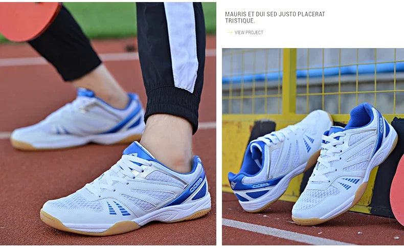 Men Table Tennis Shoes Non-slip Outdoor Breathable Competition Training Big Size Sneakers Handball Outdoor Boys Volleyball Shoes