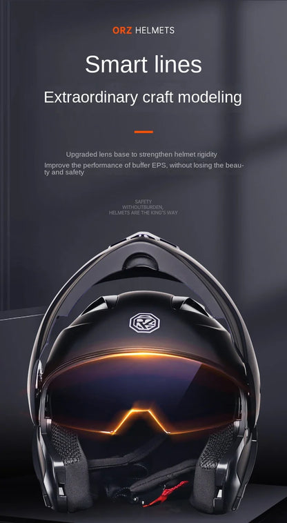 2025 High Quality Motorcycle Helmet Modular Flip Helmet Casco para Motos Dual Lens Full Helmet Casco para Motos DOT Approval
