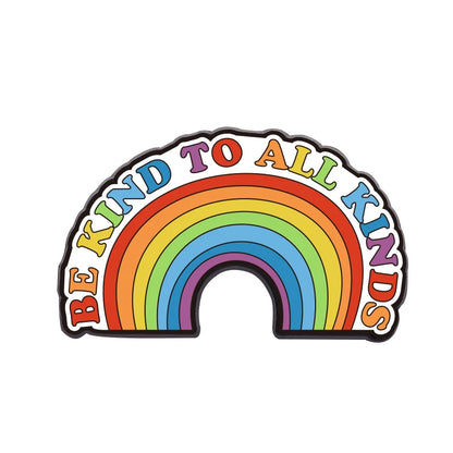 Rainbow Pride Flag LGBT UV Print Pins Custom BE KIND TO ALL KINDS Brooches Lapel Badges Clothes Funny Jewelry Gift for Friends