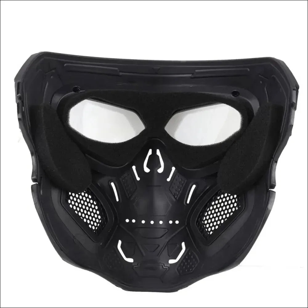 .Skull Mask Motorcycle Mask Bicycle Riding Windproof Full Face Skeleton Protective Mask Colored Goggle Tactical Cycling Bike