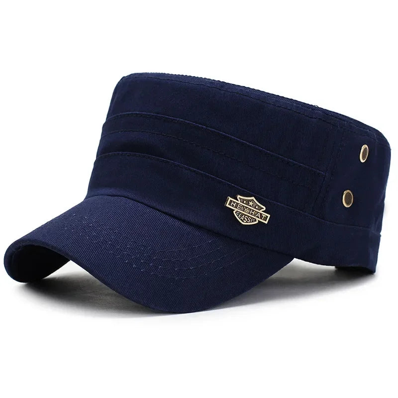 Mens Baseball Cap  Flat Caps  Spring Autumn Tactical Hat Men's Flat Top Cotton Cap Sports Leisure Hats