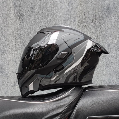 ORZ Motorcycle helmets Double Visors Modular Flip Up helmet DOT approved Full face casque moto racing Motocross helmet DOT
