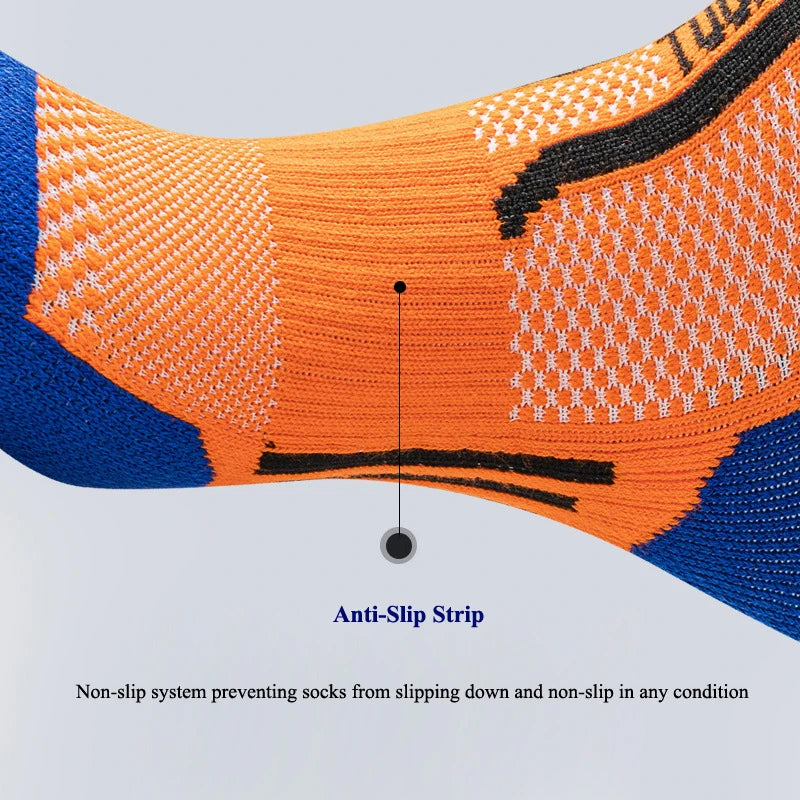 2023 New Men Sports Socks Professional Outdoor Basketball Cushion Terry Towel Bottom Non-Slip Running Breathable Socks