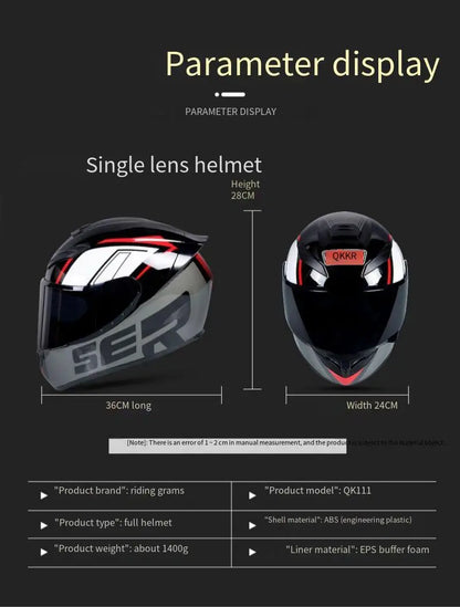 New Bluetooth motorcycle helmet for men and women, full coverage, anti-fog, full face motorcycle helmet
