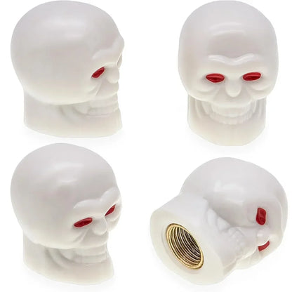 4Pcs Skull Valve Stem Caps Funny Air Caps Cover, Universal Truck Motorcycle Bike Car Tires Valve Stem Caps