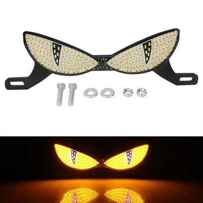 Motorcycle LED License Plate Decorative Lights Snake Eye Rear Tail Light Strobe Flashing Electric Motorcycle Modified Accessory