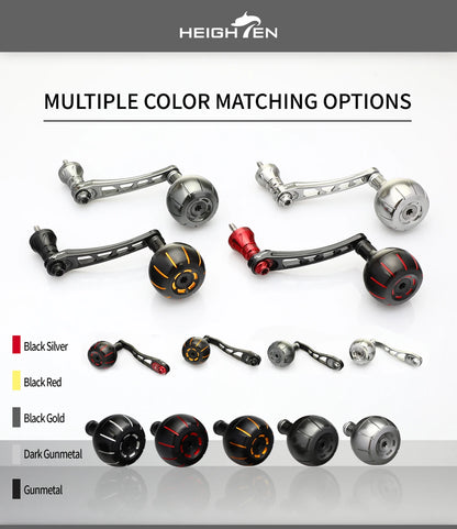 HEIGHTEN Carbon Fiber Fishing Reel Single Cast Spinning Wheel Hand Crank Handle Round Single Grip Fishing Wheel Crankshaft