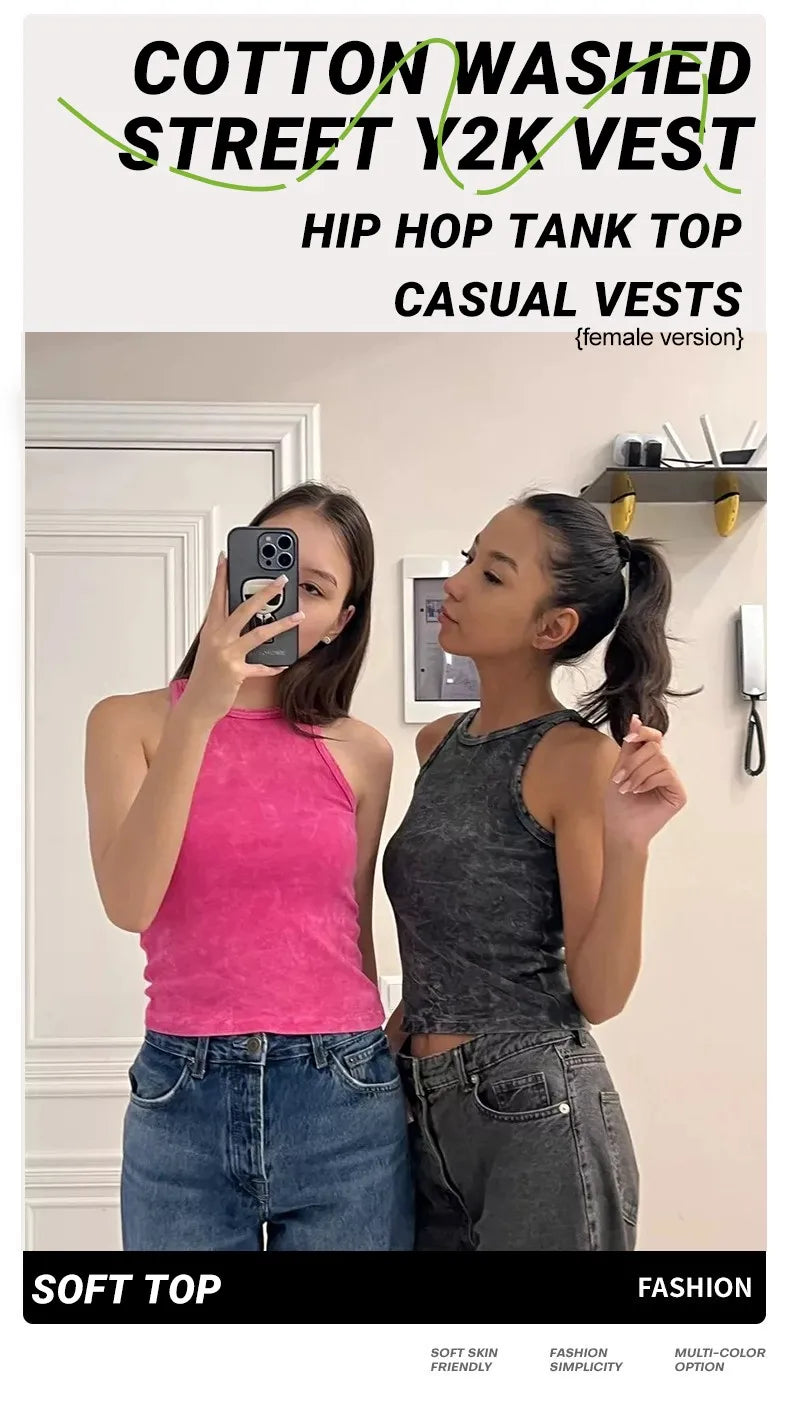 3PCS Set Cotton Camisole Vest Paired Summer Slim Fit Clothing Simple Versatile Basic Top Breathable Womens Korean Style Tops