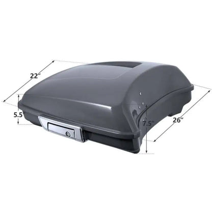 Motorcycle Razor Trunk Backrest Rack For Harley Touring Road Glide Street Glide 2014-2025 Gunship Gray