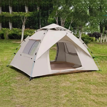 3-4 Person Automatic Camping Tent Quick Open Full-automatic Outdoor Tent Waterproof And UV Resistant Family Travel Beach Tent