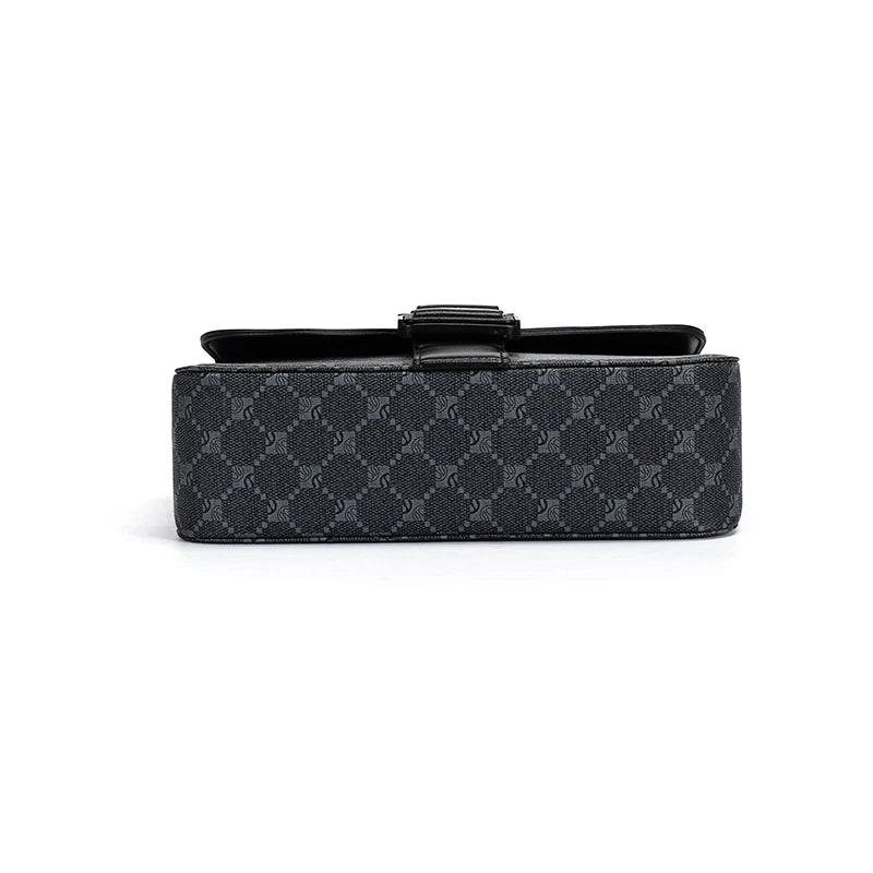 Fashionable Jacquard Pattern Men's Crossbody Bag High-End Casual Shoulder Bag for Commuting Business Waterproof Daily Sling Bag