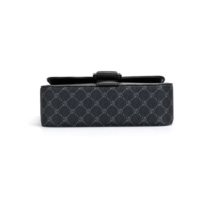 Fashionable Jacquard Pattern Men's Crossbody Bag High-End Casual Shoulder Bag for Commuting Business Waterproof Daily Sling Bag