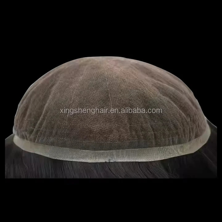 Afro Toupee for Men Undetectable Full Lace Toupee Wig Male Hair Prosthesis 6" System Unit Afro Curly Wig